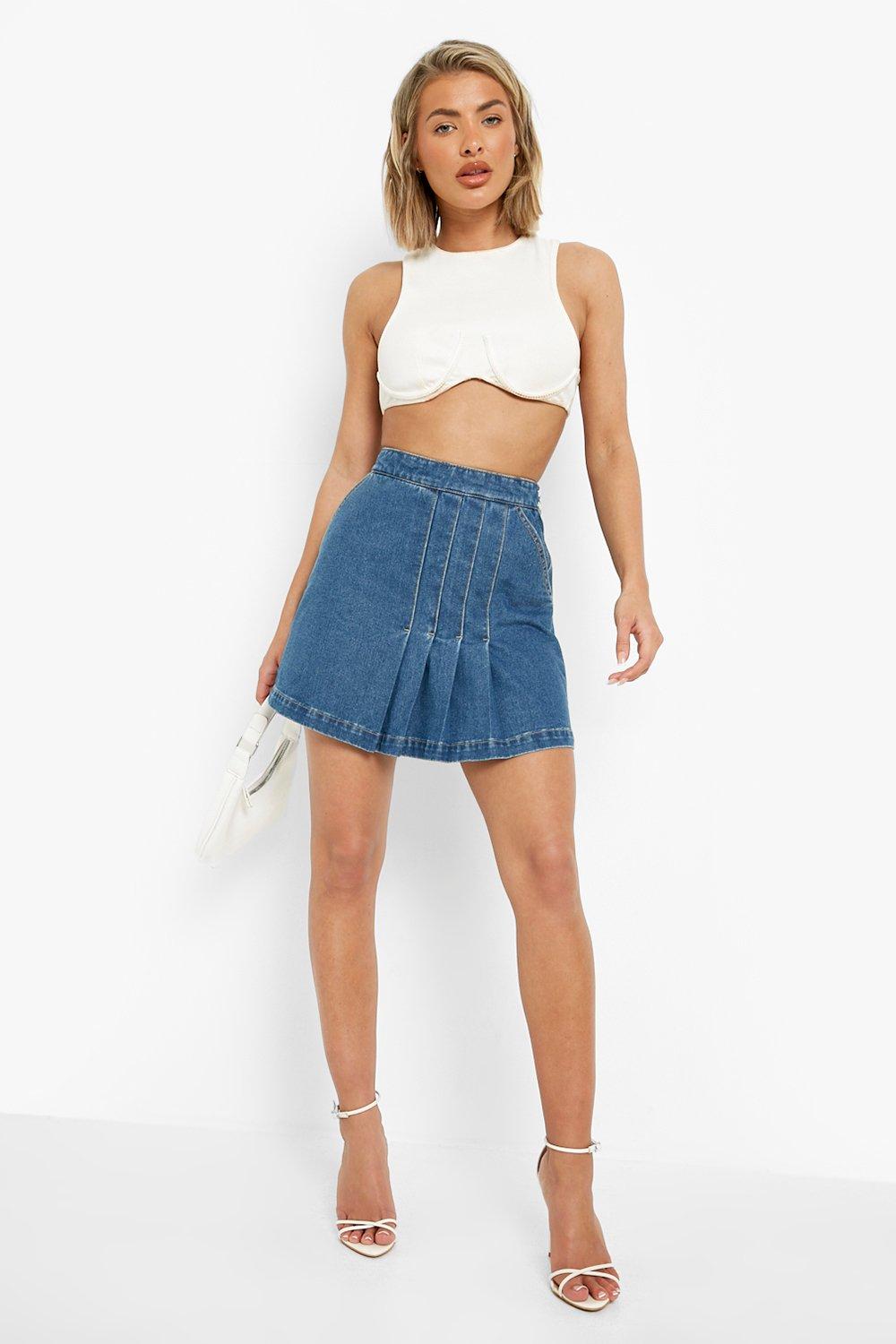 Mini jupe jeans online courte